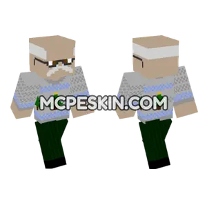 Christmas Jumper Grandpa Minecraft Bedrock skin