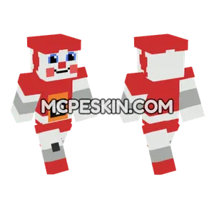 Circus Baby 8 Bit Minecraft Bedrock skin