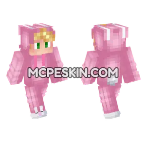 Clemente Pink Bunny Minecraft Bedrock skin