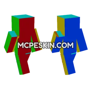 Colorful Block Pattern Minecraft Bedrock skin