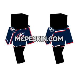 Columbus Blue Jackets Home Jersey Minecraft Bedrock skin