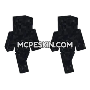 Concrete Powder Black Minecraft Bedrock skin