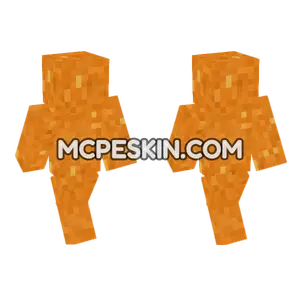 Concrete Powder Orange Minecraft Bedrock skin