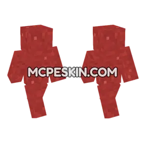Concrete Powder Red Minecraft Bedrock skin