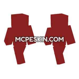 Concrete Red Minecraft Bedrock skin