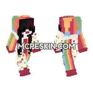 Confetti Clown Outfit Minecraft Bedrock skin