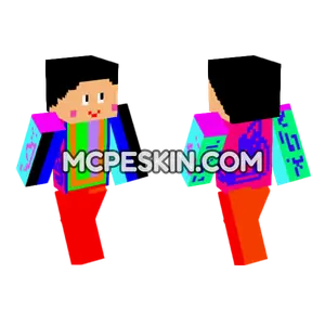 Cute Cartoon Girl Outfit Minecraft Bedrock skin