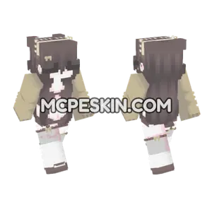 Cute Cat Girl Outfit Minecraft Bedrock skin