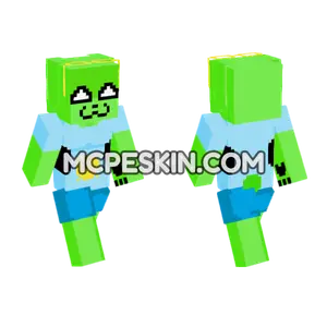 Cute Green Rabbit Minecraft Bedrock skin