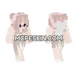 Cute Pink Outfit Minecraft Bedrock skin