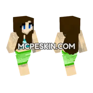 Cute Summer Girl Bedrock Edition Minecraft Bedrock skin