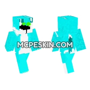 Cyan Hooded Figure