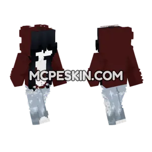 Dark Academia Girl Minecraft Bedrock skin