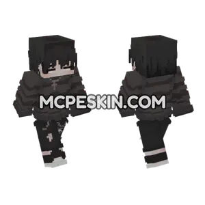 Dark Aesthetic Outfit Minecraft Bedrock skin
