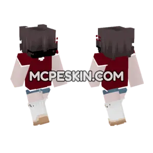 Dark Haired Girl With Glasses Minecraft Bedrock skin