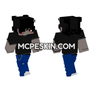 Dark Hoodie with Jeans