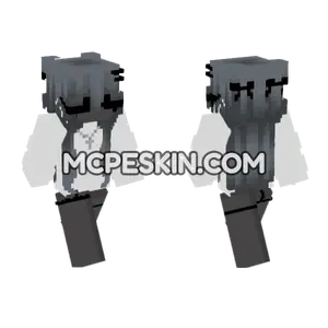 Dark Hoodie With White Accents Minecraft Bedrock skin