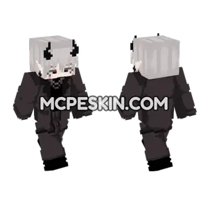 Dark Outfit With Horns Minecraft Bedrock skin