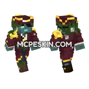 Dark Red Tunic Skin Minecraft Bedrock skin
