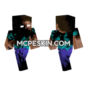 Dark Steve 3 Minecraft Bedrock skin
