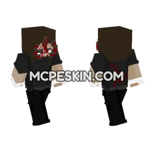Dark Suit With Red Markings
