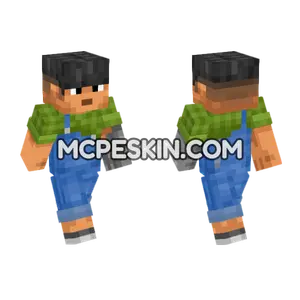 Deanthebean9 Blue Overalls Minecraft Bedrock skin