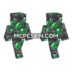Deepslate Emerald Ore Minecraft Bedrock skin