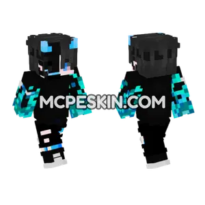 Demon Blue Skin Minecraft Bedrock skin