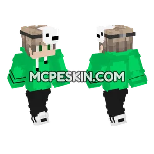 Dream Mask On Head Minecraft Bedrock skin