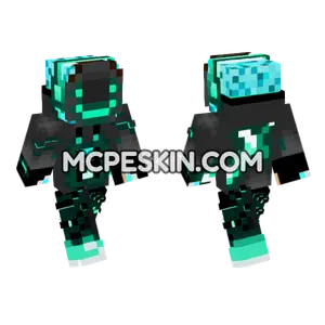 Dream Neon Creeper Minecraft Bedrock skin