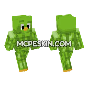 Duolingo Green Bird Minecraft Bedrock skin