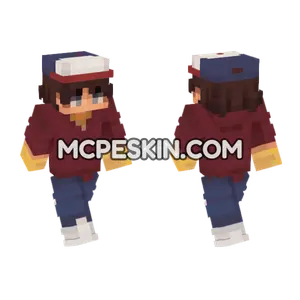 Dustin Season 2 Minecraft Bedrock skin