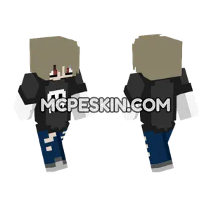 Early 2000s Emo Boy Minecraft Bedrock skin