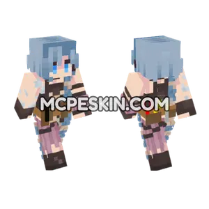 Electric Current Girl Minecraft Bedrock skin