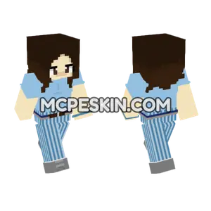 Eleven Stranger Things Minecraft Bedrock skin