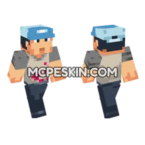 Ellis Blue Cap Minecraft Bedrock skin