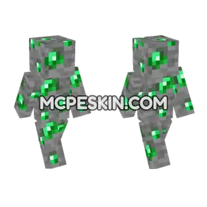 Emerald Ore Skin Minecraft Bedrock skin