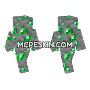 Emerald Ore Skin Minecraft Bedrock skin