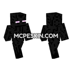 Enderman Man Minecraft Bedrock skin