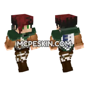 Erenblaze Attack On Titan Minecraft Bedrock skin