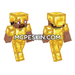 Fake Gold Steve Minecraft Bedrock skin