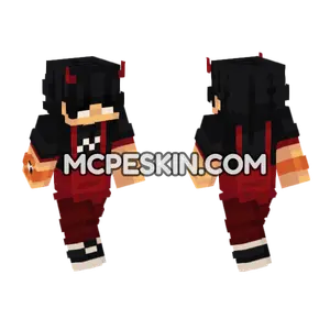 Felix Red Outfit Minecraft Bedrock skin