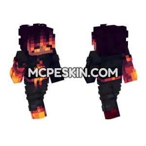 Fiery Lava Skin Minecraft Bedrock skin