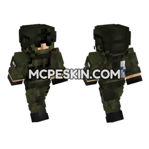 Finland Army Soldier Minecraft Bedrock skin