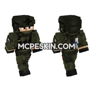 Finland Army Soldier Minecraft Bedrock skin