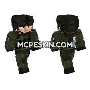 Finland Army Soldier Minecraft Bedrock skin