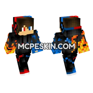 Fire and Ice Skin Minecraft Bedrock skin