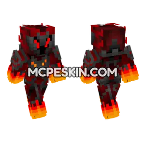 Fire Knight Minecraft Bedrock skin