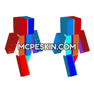 Fire Vs Ice Skin Minecraft Bedrock skin