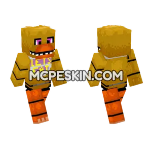 FNAF 1 Chica Skin Minecraft Bedrock skin